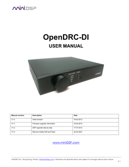 Opendrc-DI USER MANUAL