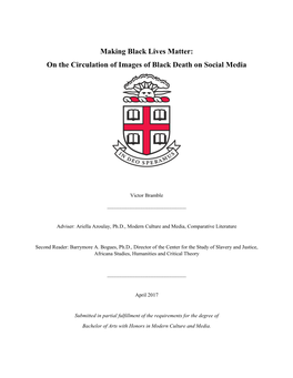 Making Black Lives Matter: on the Circulation of Images of Black Death on Social Media