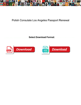 Polish Consulate Los Angeles Passport Renewal