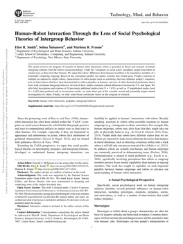 Robot Interaction Through the Lens of Social Psychological Theories of Intergroup Behavior