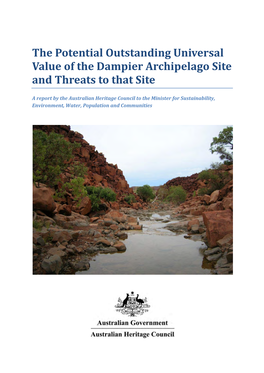 The Potential Outstanding Universal Value of the Dampier Archipelago Site and Threats to That Site