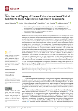 Detection and Typing of Human Enteroviruses from Clinical Samples by Entire-Capsid Next Generation Sequencing