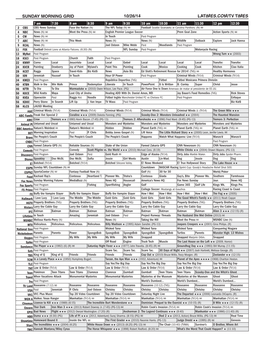 Sunday Morning Grid 10/26/14 Latimes.Com/Tv Times