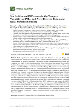 Similarities and Differences in the Temporal Variability of PM2.5 And