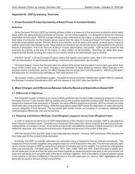Appendix Iia - GDP by Industry: Overview