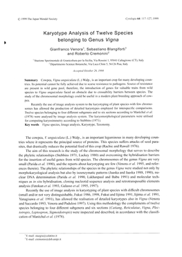Karyotype Analysis of Twelve Species Belonging to Genus Vigna
