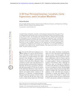 Location, Gene Expression, and Circadian Rhythms