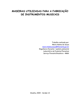 Madeiras Para Instrumentos