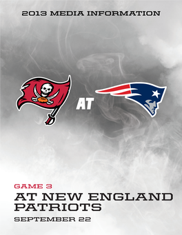 At New England Patriots September 22 Tampa Bay Buccaneers at New England Patriots