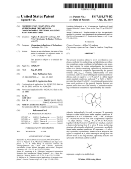 (12) United States Patent (10) Patent No.: US 7.651,979 B2 Lippard Et Al