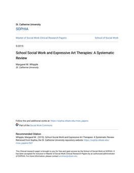 School Social Work and Expressive Art Therapies: a Systematic Review