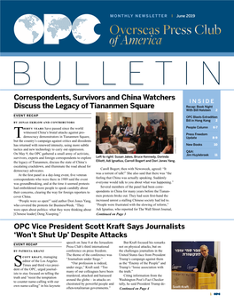 OPC Vice President Scott Kraft Says Journalists