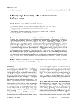 Detecting Range Shifts Among Australian Fishes in Response to Climate Change
