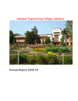 Jabalpur Engineering College, Jabalpur Annual Report 2018-19