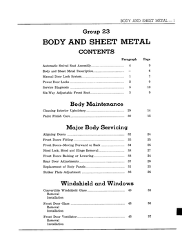 Body and Sheet Metal — 1