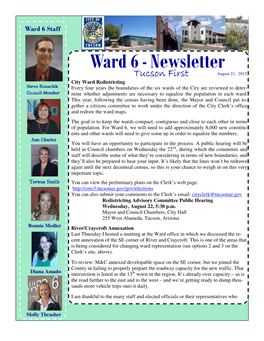 Newsletter 8-21-12