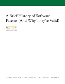 A Brief History of Software Patents (And Why They’Re Valid)