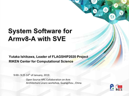 System Software for Armv8-A with SVE