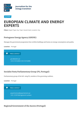 European Climate and Energy Experts