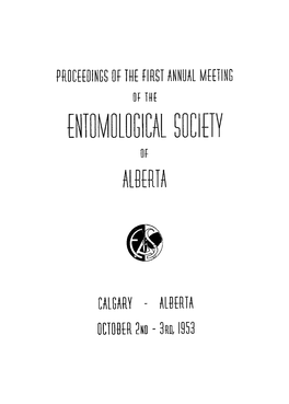 Proceedings of the Entomological Society of Alberta 1953