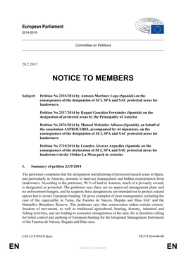 En En Notice to Members