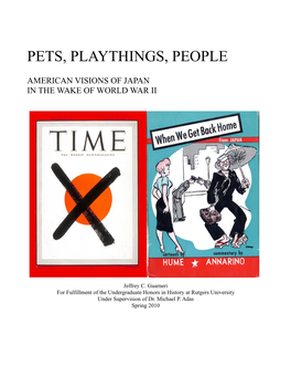 Pets, Playthings, People