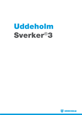 Uddeholm Sverker 3