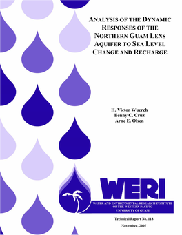Analysis of the Dynamic Responses of the Northern Guam Lens Aquifer to Sea Level Change and Recharge