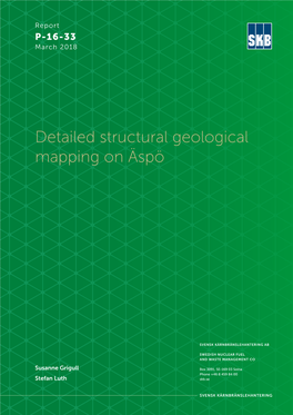 Detailed Structural Geological Mapping on Äspö