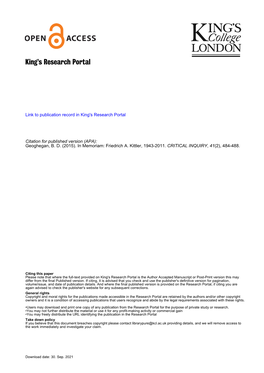 King's Research Portal