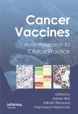 Cancer Vaccines from Research to Clinical Practice
