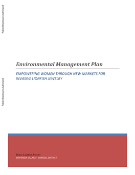 Environmental Management Plan