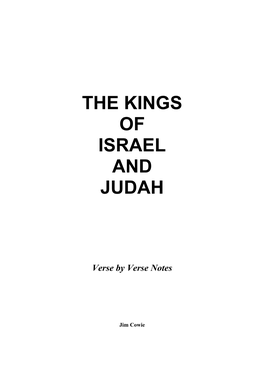 The Kings of Israel & Judah