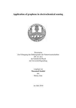 Application of Graphene in Electrochemical Sensing