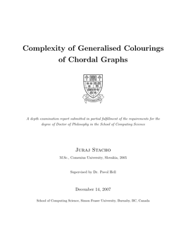 Complexity of Generalised Colourings of Chordal Graphs