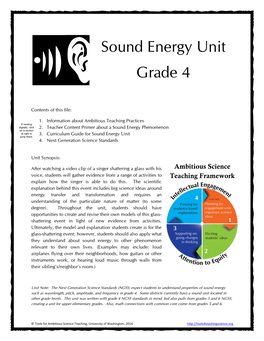 Sound Energy Unit Grade 4