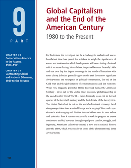 Global Capitalism and the End of the American Century 9 1980 to the Present PART