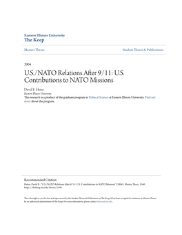 US/NATO Relations After 9/11