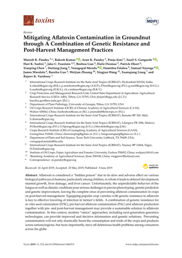 Mitigating Aflatoxin Contamination in Groundnut Through a Combination