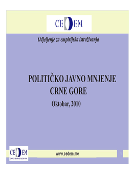 Političko Javno Mnjenje Crne Gore