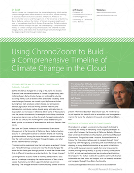 Using Chronozoom to Build a Comprehensive Timeline of Climate Change in the Cloud