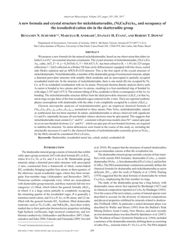 A New Formula and Crystal Structure for Nickelskutterudite, (Ni,Co,Fe)As3, and Occupancy of the Icosahedral Cation Site in the Skutterudite Group