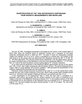 Quantification of the 1995 Antofagasta Earthquake from Geodetic Measurements and Modelling