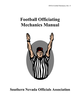 Football Officiating Mechanics Manual