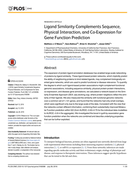 Ligand Similarity Complements Sequence, Physical Interaction, and Co-Expression for Gene Function Prediction