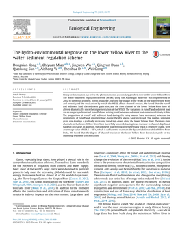 The Hydro-Environmental Response on the Lower Yellow River to the Water–Sediment Regulation Scheme