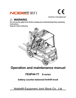 Operation and Maintenance Manual