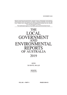 Local Government Environmental Reports