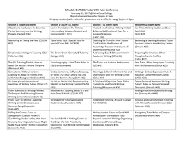 Schedule Draft 2017 Socal WCA Tutor Conference February 25