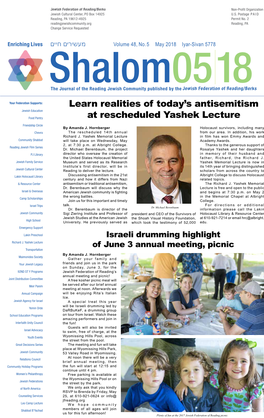 Learn Realities of Today's Antisemitism at Rescheduled Yashek Lecture